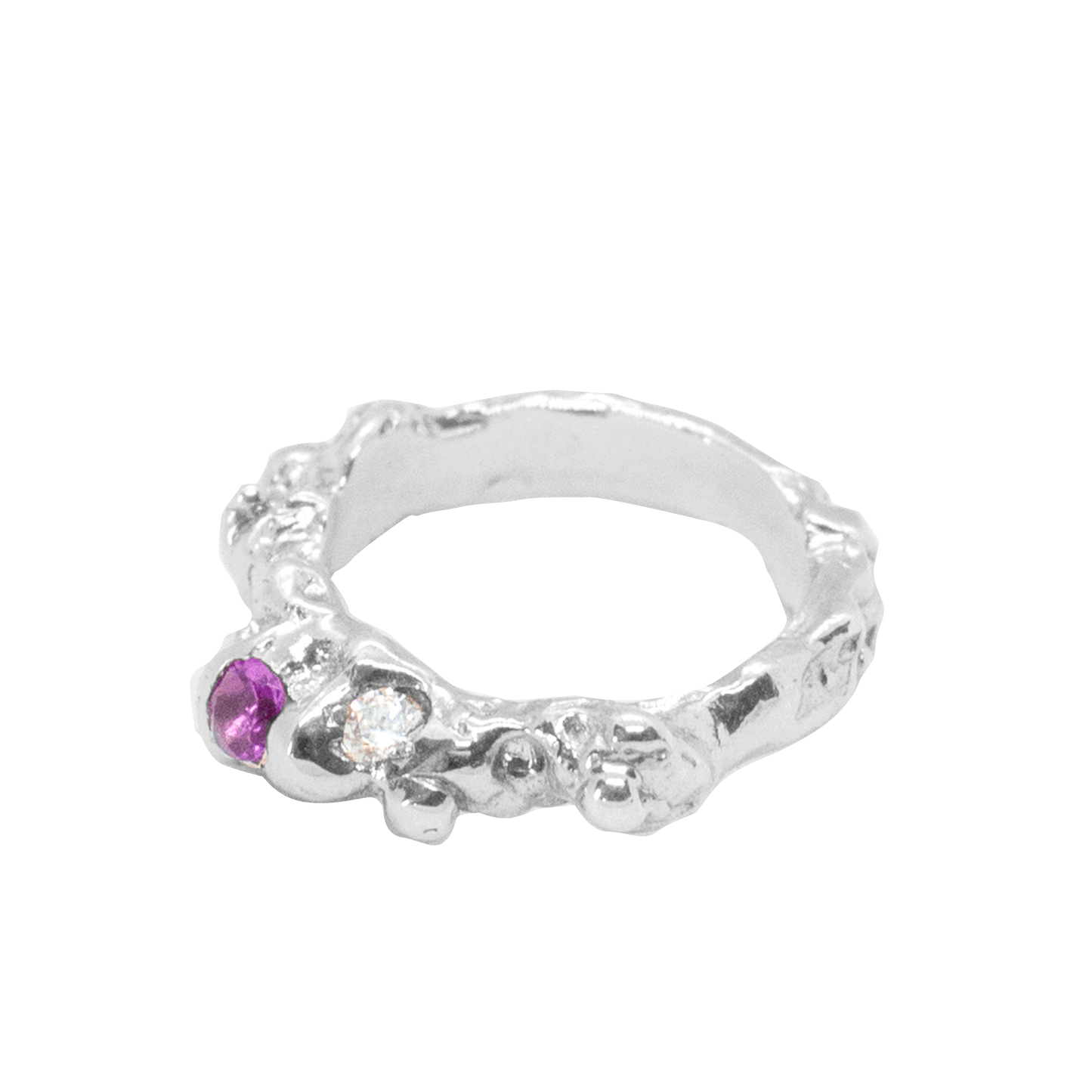 SALIVA Ring Ruby zircons